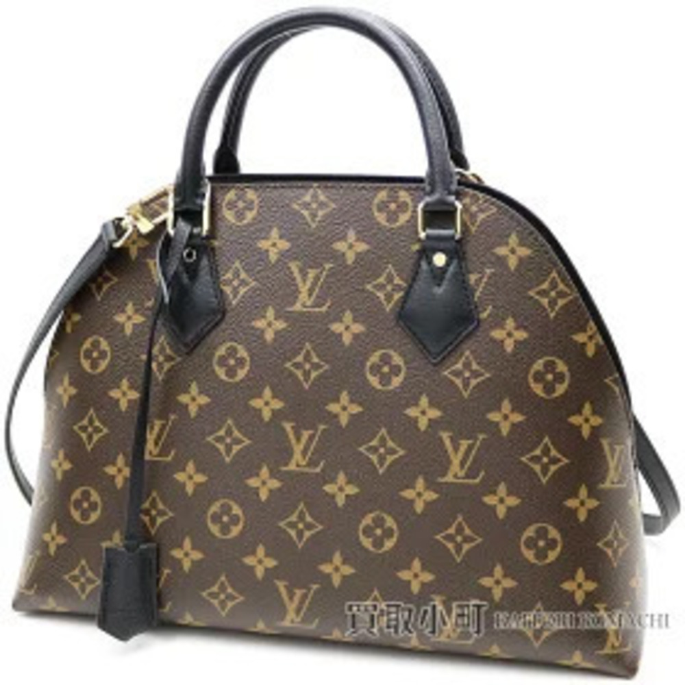 Louis Vuitton Alma Bag Into Monogram Noir Black Grained Calfskin Handbag